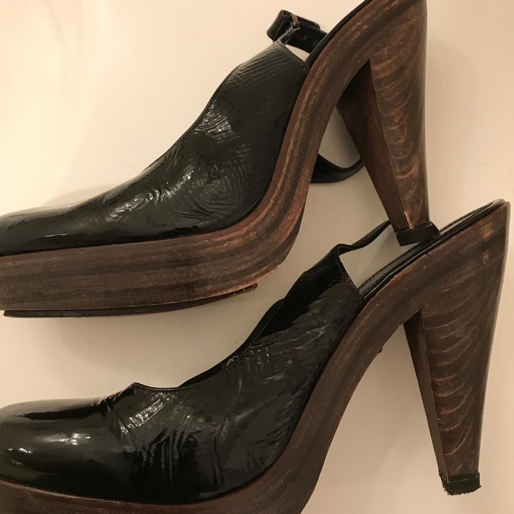 Vintage Proenza Schouler wood block patent leather